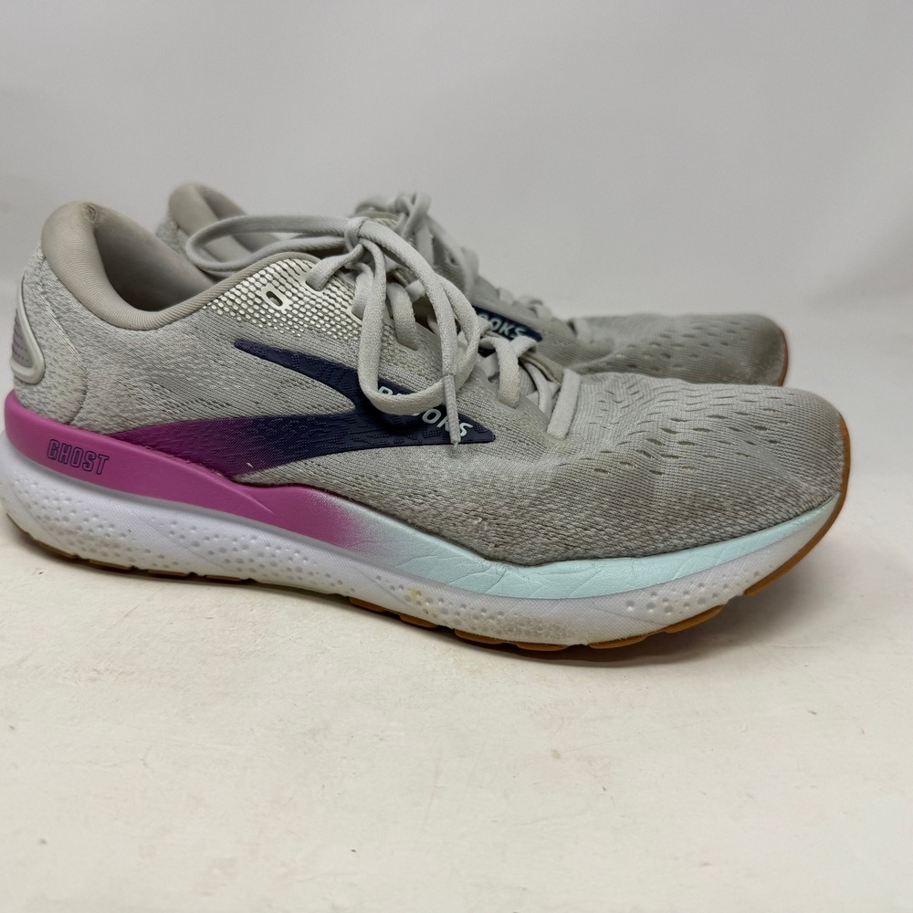 Brooks Running Shoes Womens 9 Ghost 16 Grey Purple DNA LOFT EUC